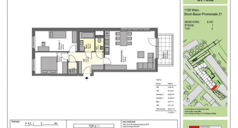 3-Zimmer-Genossenschaftswohnung mit Balkon beim Hauptbahnhof Wien