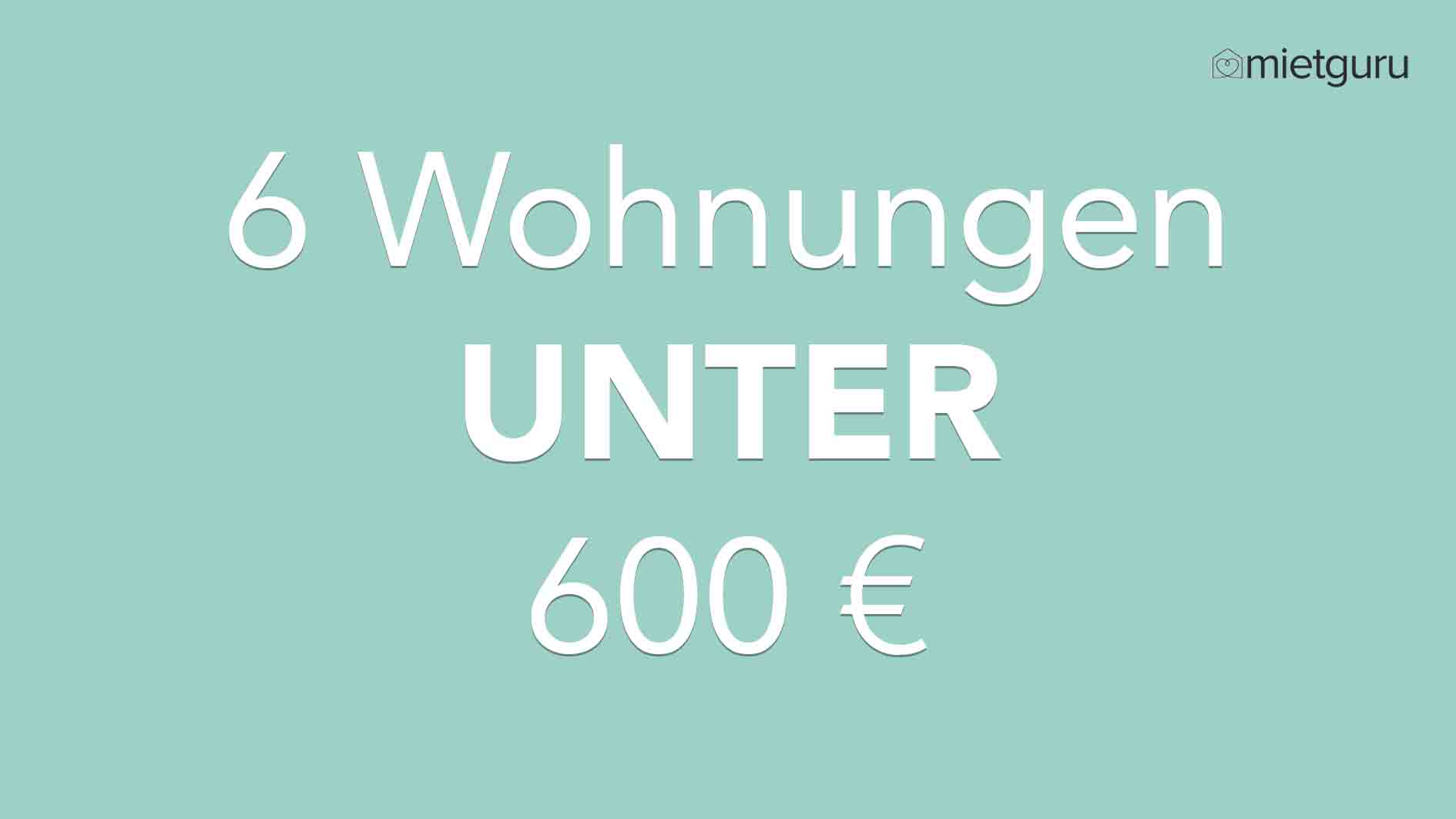 6 Wohnungen für unter 600 Euro Miete in Wien