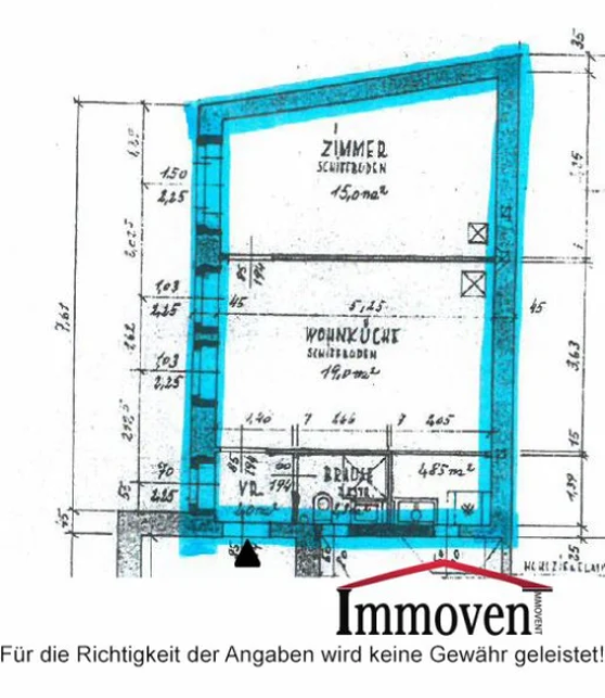 Grundriss der Wohnung