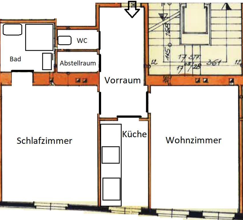 Grundriss der Wohnung