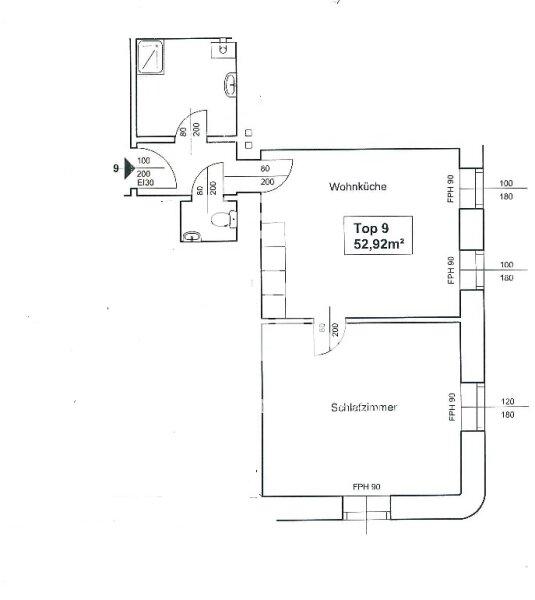 Grundriss der Wohnung