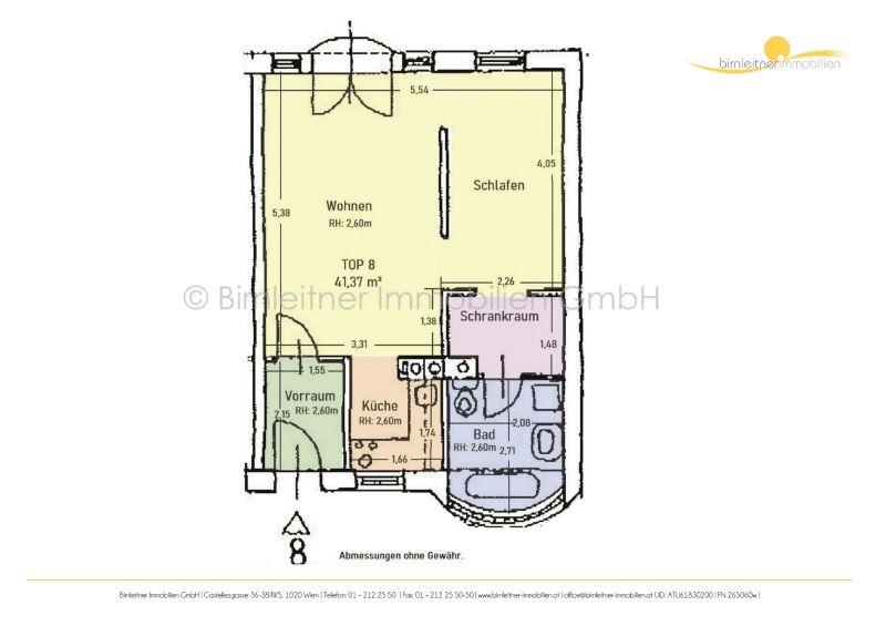 Grundriss der Wohnung