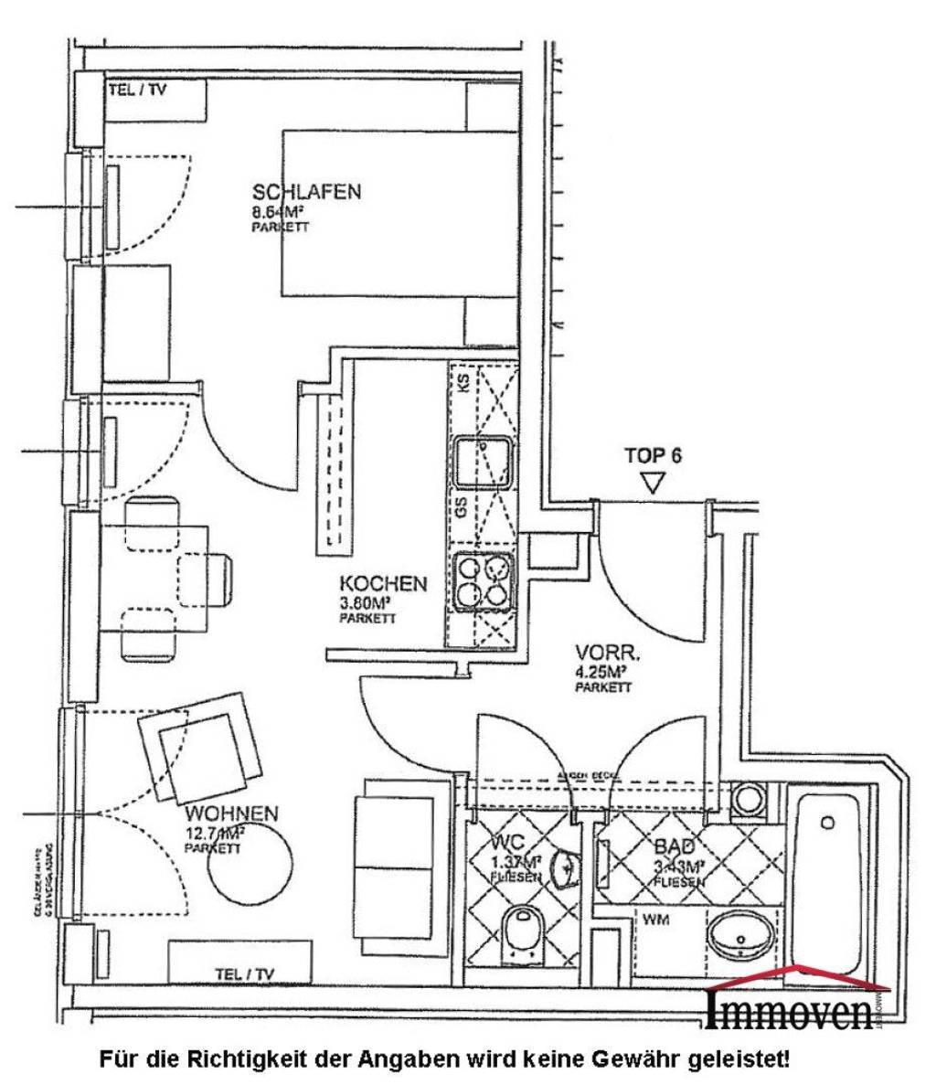 Grundriss der Wohnung