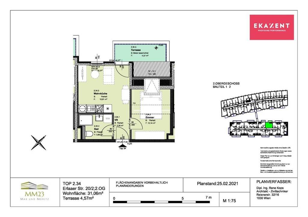 Grundriss der Wohnung