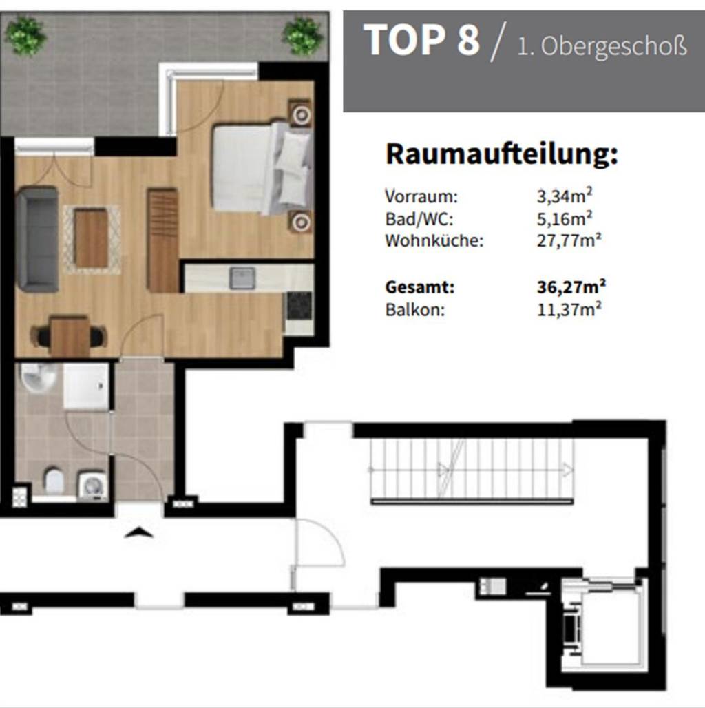 Grundriss der Wohnung