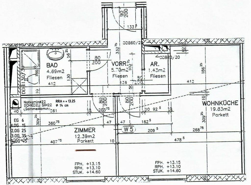 Grundriss der Wohnung